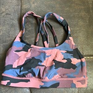 lululemon athletica Camouflage Crop Top - Pink, Blue, Black